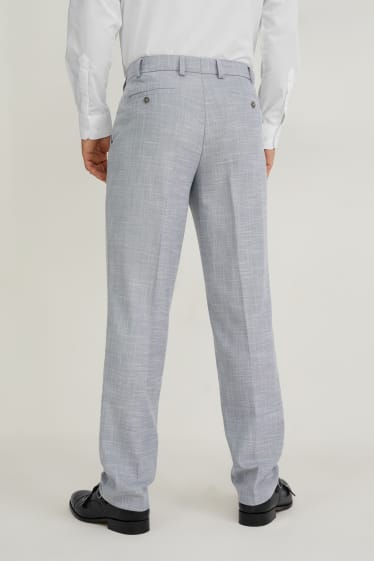 Uomo - Pantaloni coordinabili - regular fit - elasticizzati - LYCRA® - grigio melange