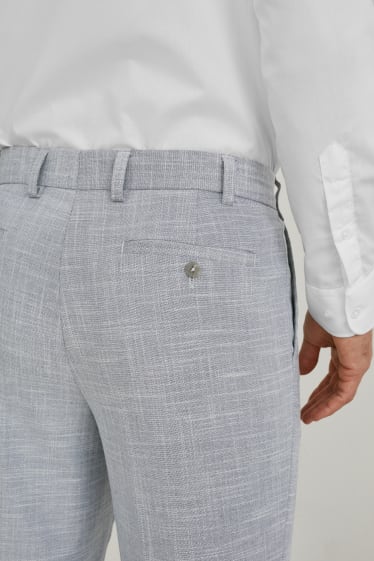 Uomo - Pantaloni coordinabili - regular fit - elasticizzati - LYCRA® - grigio melange