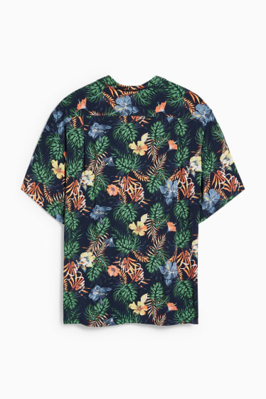 Men - Shirt - regular fit - lapel collar - multicolour printed