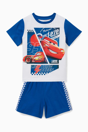 Children - Cars - short pyjamas  - 2 piece - blue
