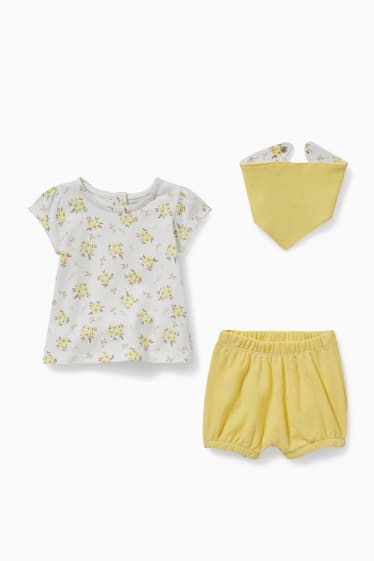 Babys - Baby-outfit - 3-delig - wit / geel