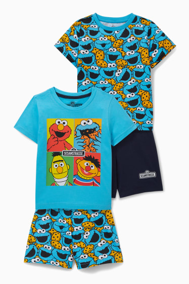 Children - Multipack of 2 - Sesame Street - short pyjamas - 4 piece - light blue