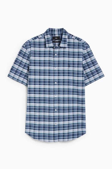Herren - Hemd - Regular Fit - Kent - kariert - dunkelblau