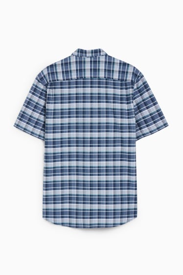 Herren - Hemd - Regular Fit - Kent - kariert - dunkelblau