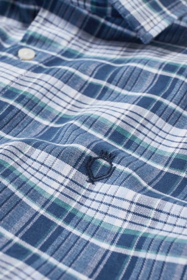 Herren - Hemd - Regular Fit - Kent - kariert - dunkelblau