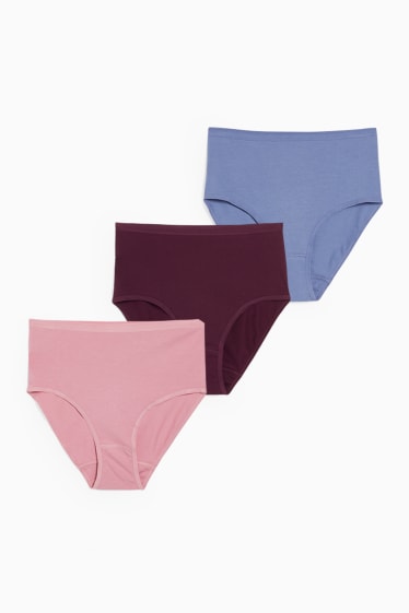 Femmes - Lot de 3 paires - culotte - rose