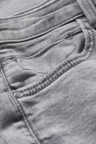 Women - Capri jeans - mid-rise waist - skinny fit - LYCRA® - denim-light gray