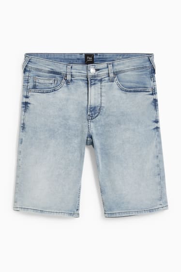 Men - Denim shorts - Flex jog denim - denim-light blue