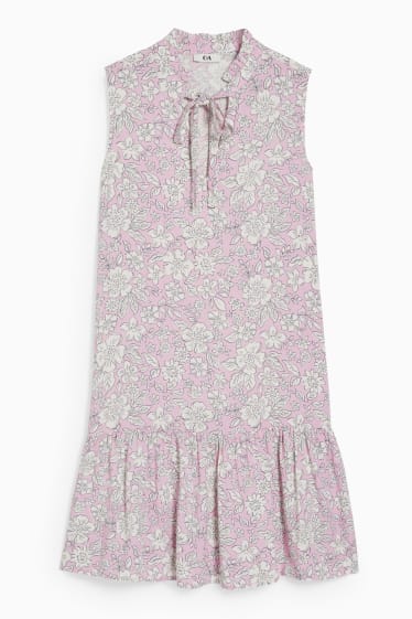 Women - A-line dress - floral - light violet