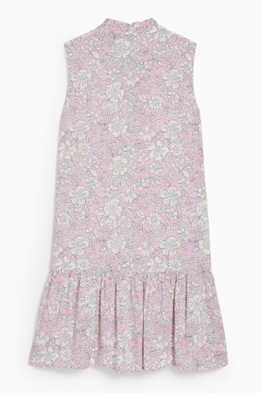 Women - A-line dress - floral - light violet