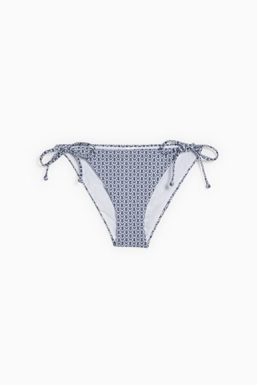 Femmes - Bas de bikini - low-rise - LYCRA® - bleu foncé / blanc