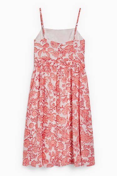 Women - Chiffon dress - floral - white