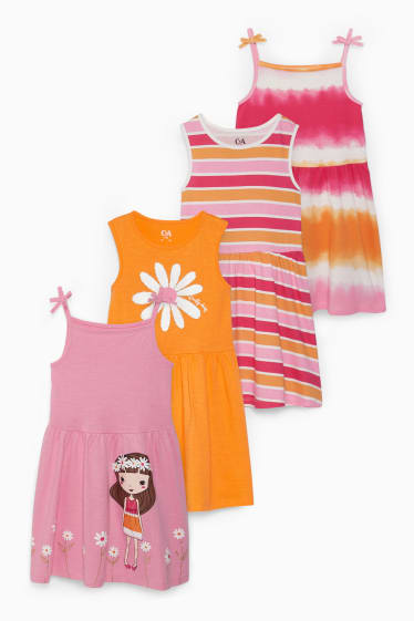 Dětské - Multipack 4 ks - šaty - růžová