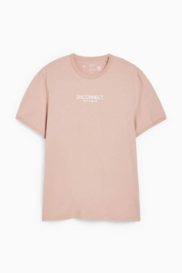 Mężczyźni - T-shirt - koralowy