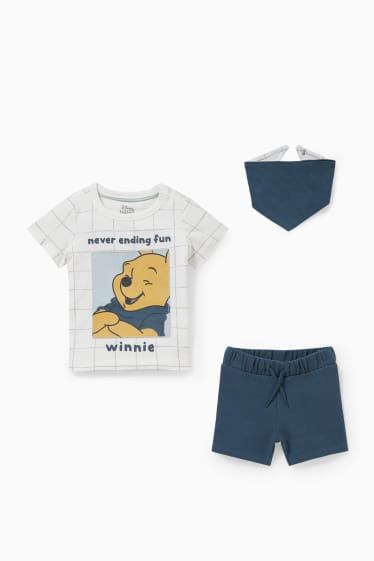 Bebés - Winnie the Pooh - conjunto para bebé - 3 piezas - azul oscuro