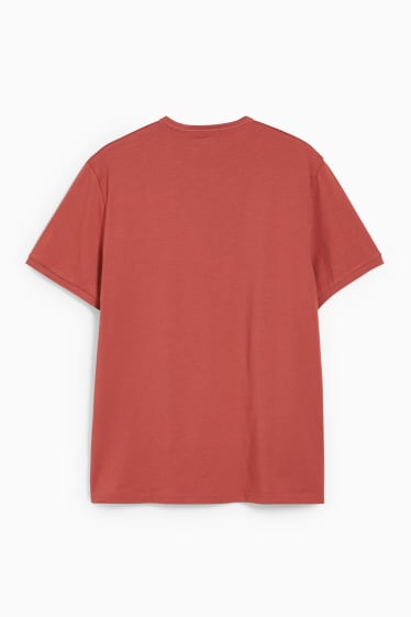 Heren - T-shirt - donkerrood