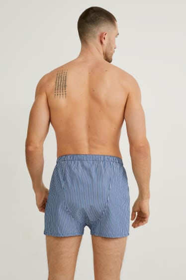 Men - Multipack of 3 - boxer shorts - woven - blue / turquoise