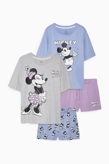 Femmes - Lot de 2 - pyjashorts - Disney - gris clair chiné