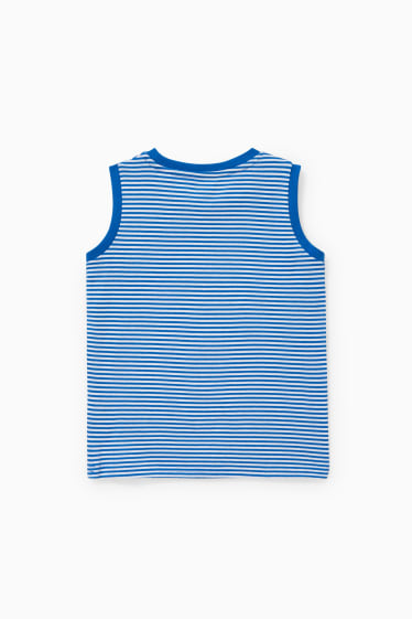 Enfants garçons - Super Mario - haut - à rayures - bleu foncé / blanc crème