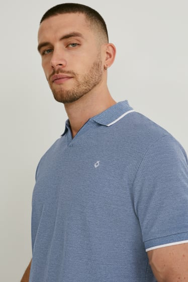 Men - Polo shirt - Flex  - LYCRA® - blue