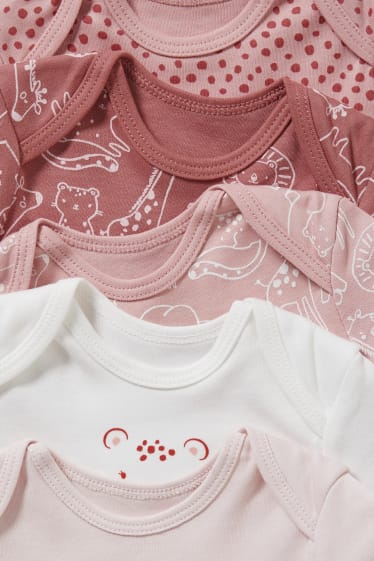 Bebés - Pack de 5 - bodies para bebé - rosa