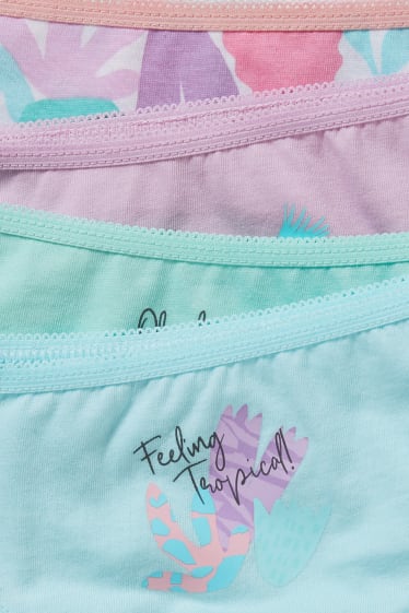 Enfants filles - Lot de 5 - culottes - vert menthe