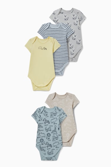 Babies - Multipack of 5 - baby bodysuit - light gray