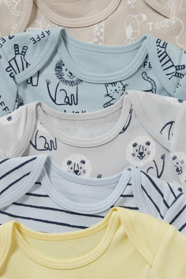 Babies - Multipack of 5 - baby bodysuit - light gray