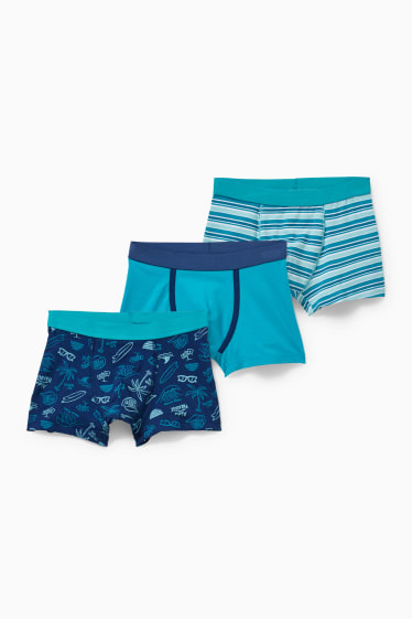 Niños - Pack de 3 - boxers - azul oscuro