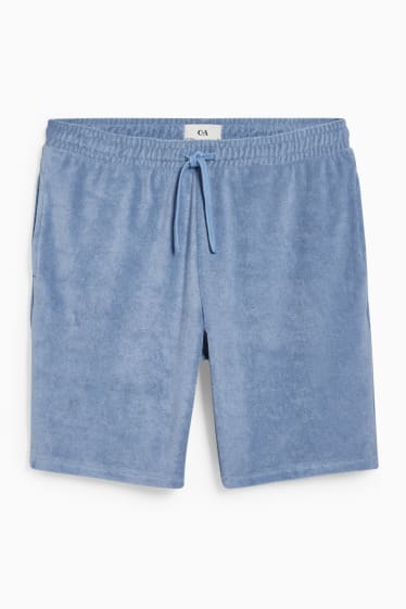 Herren - Frottee-Sweatshorts - blau