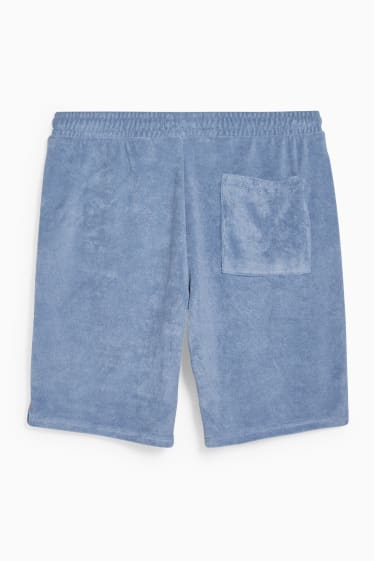 Herren - Frottee-Sweatshorts - blau