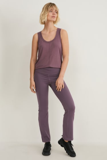 Donna - Leggings - 4 Way Stretch - da materiali riciclati - viola