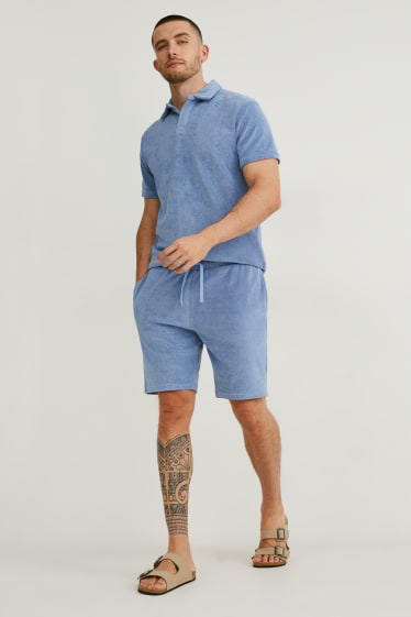 Uomo - Shorts in spugna - blu