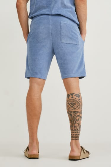 Uomo - Shorts in spugna - blu