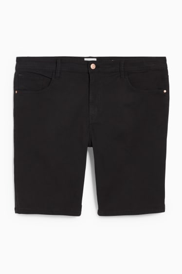 Men - Denim shorts - LYCRA® - black