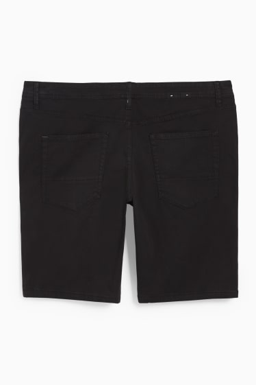 Men - Denim shorts - LYCRA® - black