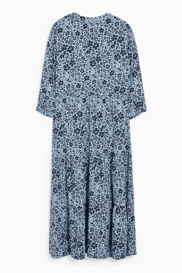Women - Fit & flare dress - floral - blue