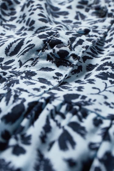 Women - Fit & flare dress - floral - blue