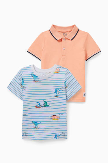 Enfants garçons - Lot de 2 - T-shirt et polo - blanc