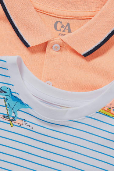 Enfants garçons - Lot de 2 - T-shirt et polo - blanc