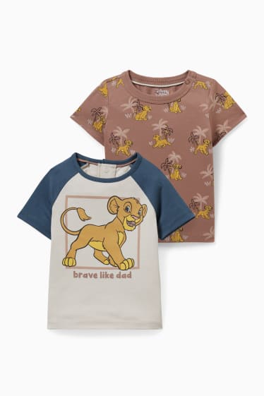 Babys - Set van 2 - The Lion King - T-shirt - beige-mix