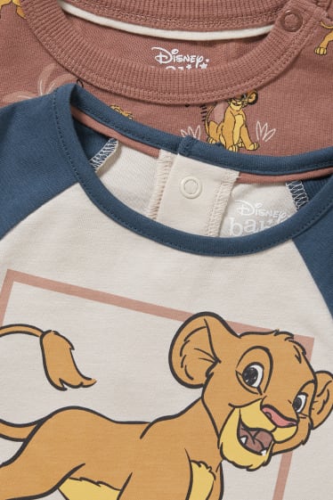 Bebés - Pack de 2 - El Rey León - camisetas de manga corta - beis jaspeado