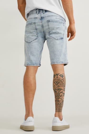 Men - Denim shorts - Flex jog denim - denim-light blue