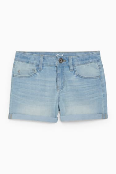 Kinderen - Korte spijkerbroek - LYCRA® - jeanslichtblauw