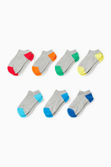 Children - Multipack of 7 - trainer socks - white