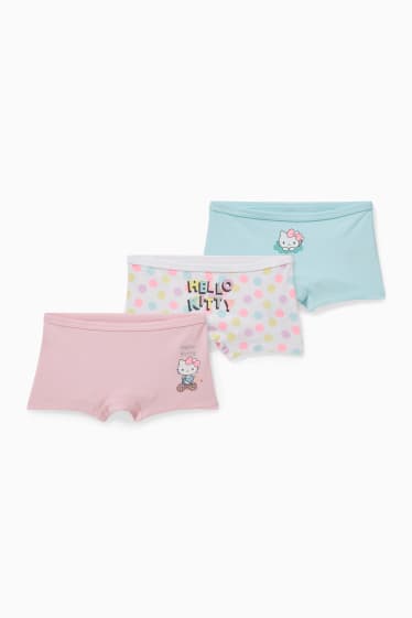 Kinder Mädchen - Multipack 3er - Hello Kitty - Boxershorts - rosa