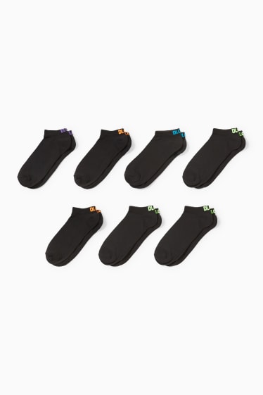 Children - Multipack of 7 - trainer socks - black