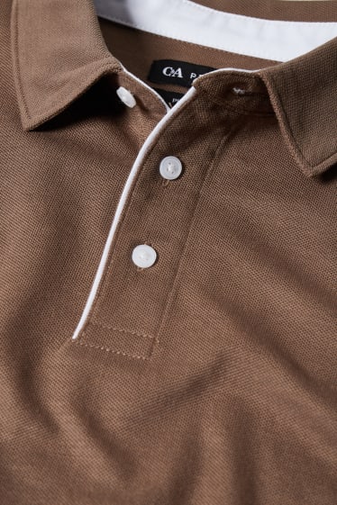 Herren - Poloshirt - espressofarben