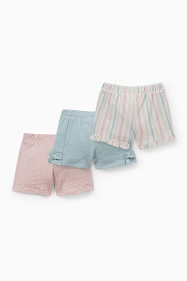 Babys - Multipack 3er - Baby-Sweatshorts - rosa