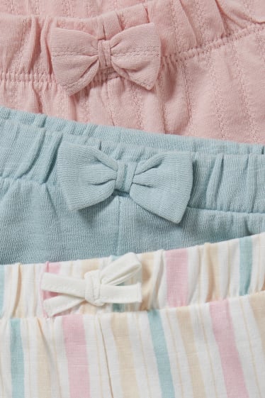 Baby Girls - Multipack of 3 - baby sweat shorts - rose
